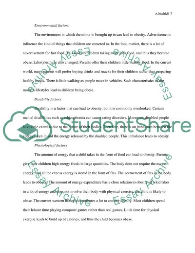 Factors Which May Cause Obesity