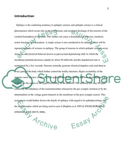 The Details of Epilepsy with Regard to Its Pathophysiology
