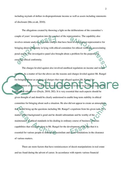 Ethical Violations Alleged on Charles Rangel