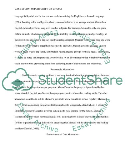 Case Study: Opportunity or Stigma