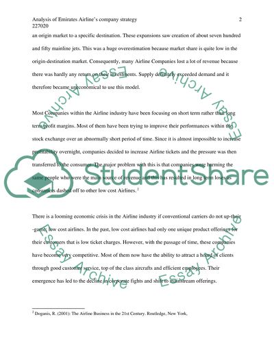 Emirates Airlines Company Strategy