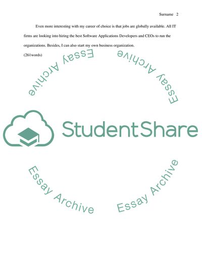 Personal Development to be a Software Applications Developer