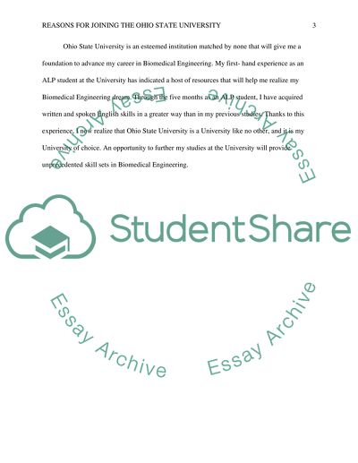 Why are you considering The Ohio State University