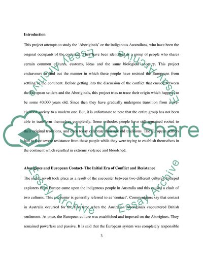 Different Eras of Resistance from Aboriginal People