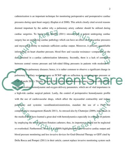 The Significance Of The Pulmonary Artery Catheter In Cardiac Surgery