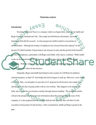 Analysis the Potentials of Footsteps Historical Tours Company