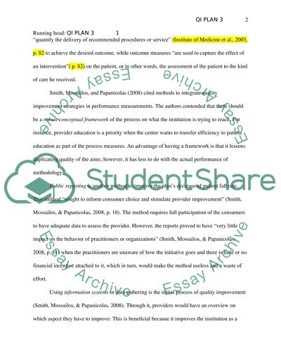 Organizational Improvement Plan
