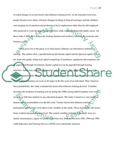 Adult Training in Canada