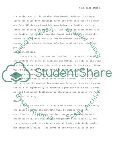 Epic Proposal: The Battle of Hastings