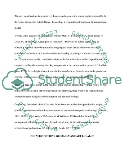 Adoption of Strategic Human Resource Policies and Practices at Watson Rothwell Fabrications