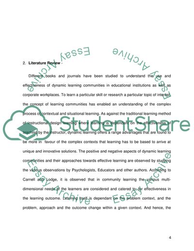 The Notion of a Learning Community