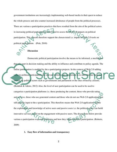 The Impact That Web 2.0 Has on Political Participation