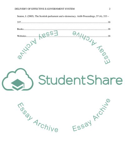 Delivery of Effective E-government System: The Case of Oman