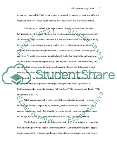 Personality characteristic