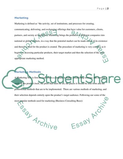 Marketing Methods to Create Companys Strategy