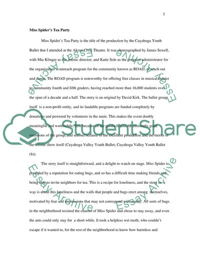 Miss Spiders tea party