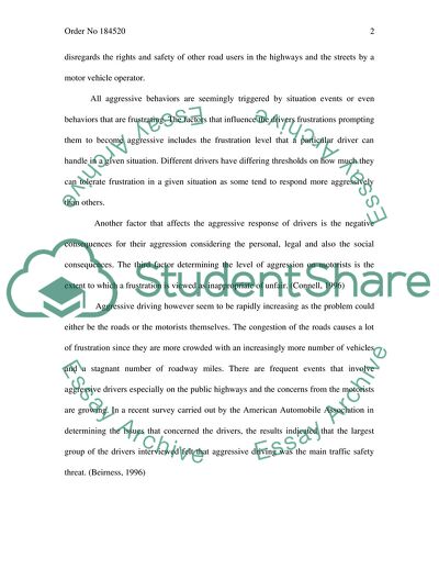 Aggressive Driving that We Face