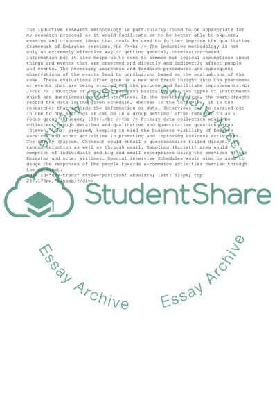 Quality of Service of Emirates Airline