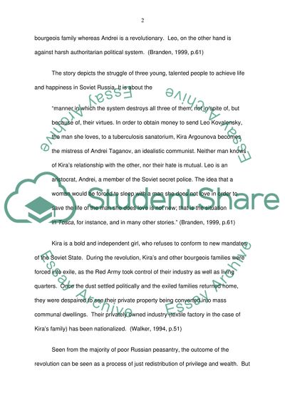 Book Review of We the Living