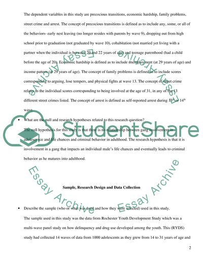 The Influence of Gangs on a Persons Life