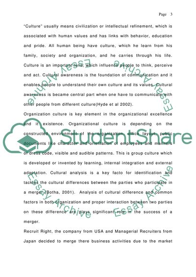 Cross culture awareness