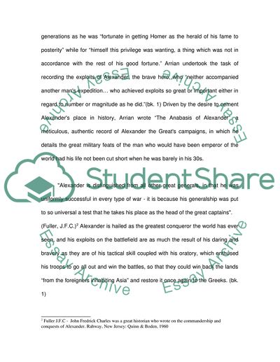 Arabasis of Alexander