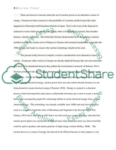 Nuclear Power as Alternative to Classic Source of Power