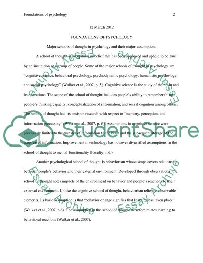 Foundations of Psychology