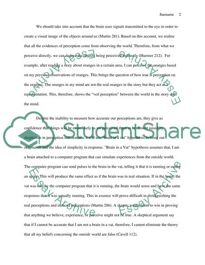 Phil102 - Knowledge and Reality assignment 2