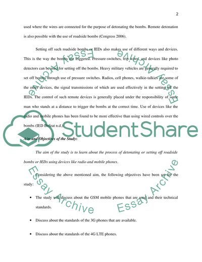 Setting Off a Roadside Bomb Using Radio, Mobile Phones, Etc