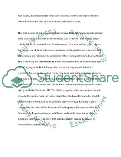 What Fueled the Bitter History with Regard to India and Pakistan