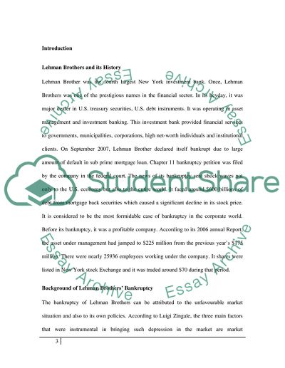 Lehman Brother Collapse