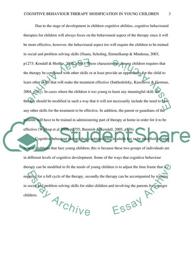 How can cognitive behaviour therapy (CBT) be modified to fit the needs of young children