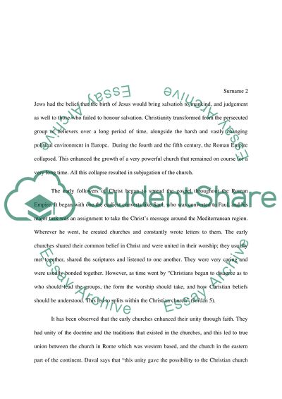 Split between the Orthodox and the Roman Catholic Church