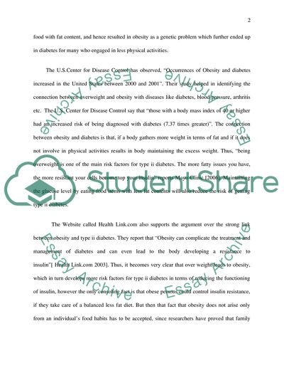 Obesity and Diabetes ( Obesity is known to cause diabetes