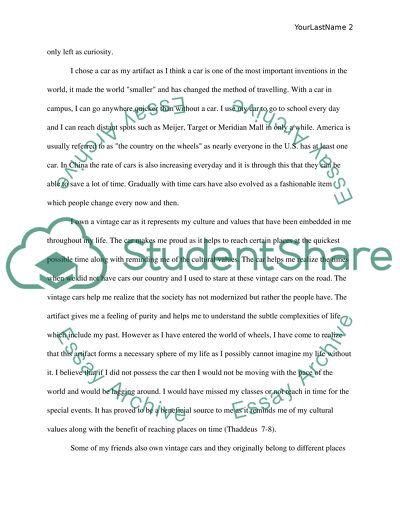 Cultural Artifact Analysis: Vintage Car