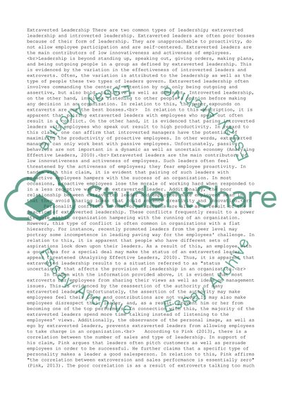 Case study effective leaders