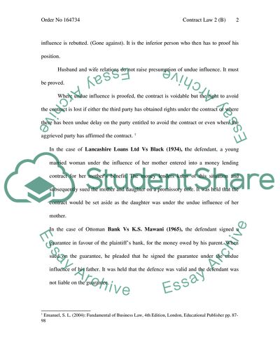 The Doctrine of Undue Influence