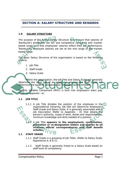 Team-build Compensation Policy