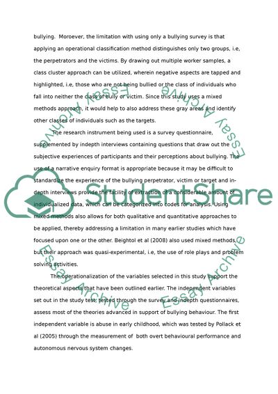 The Core Concept of Bullying