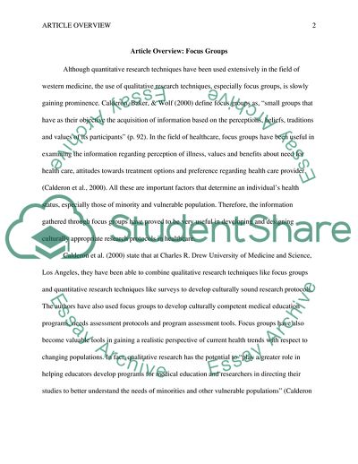 Studying Culturally Diverse Groups