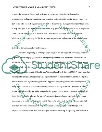 Show Me the Money: Collective Bargaining and Police