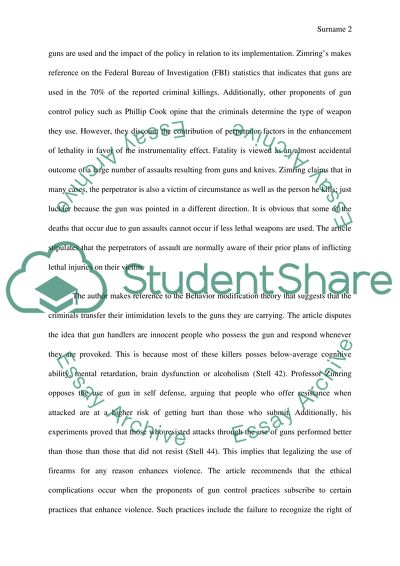 The Production of Criminal Violence in America