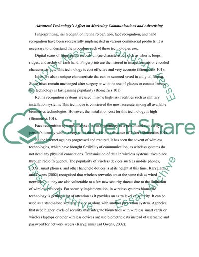 Biometrics and Wireless Technology