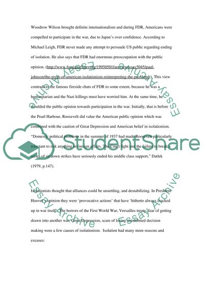 American Foreign Policy: Franklin Delano Roosevelt