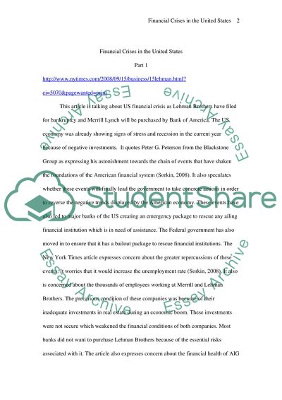 Financial Crises in the United States