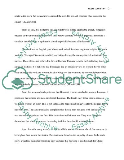 Literary Works of Geoffrey Chaucer