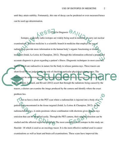 The Use of Isotopes in Medicine