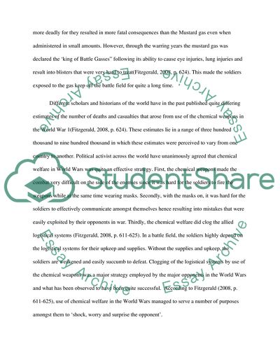 Chemical Welfare in War