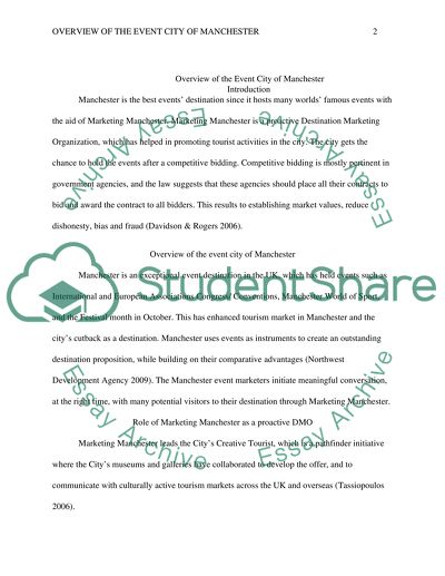 Overview of the Event City of Manchester